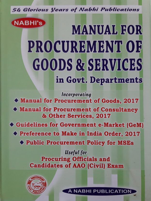 Manual For Procurement Of Goods And Services In Government Departments